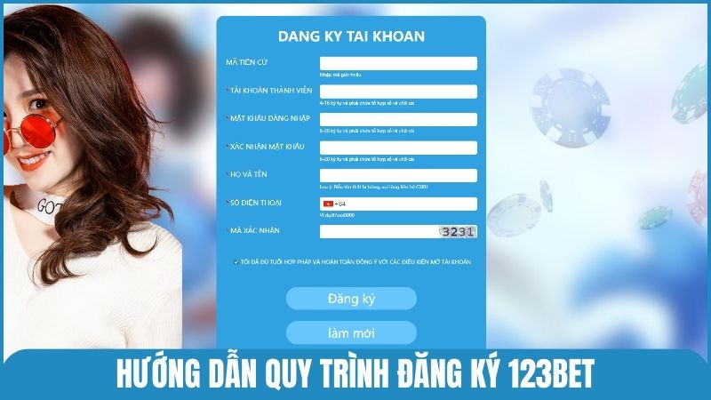 Hướng dẫn chi tiết quy trình 4 bước đơn giản để tạo tài khoản trên 123bet