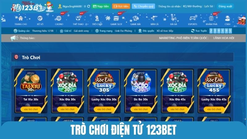 Trò chơi điện tử với nhiều lựa chọn như nổ hũ, slot, minigame,… đa dạng